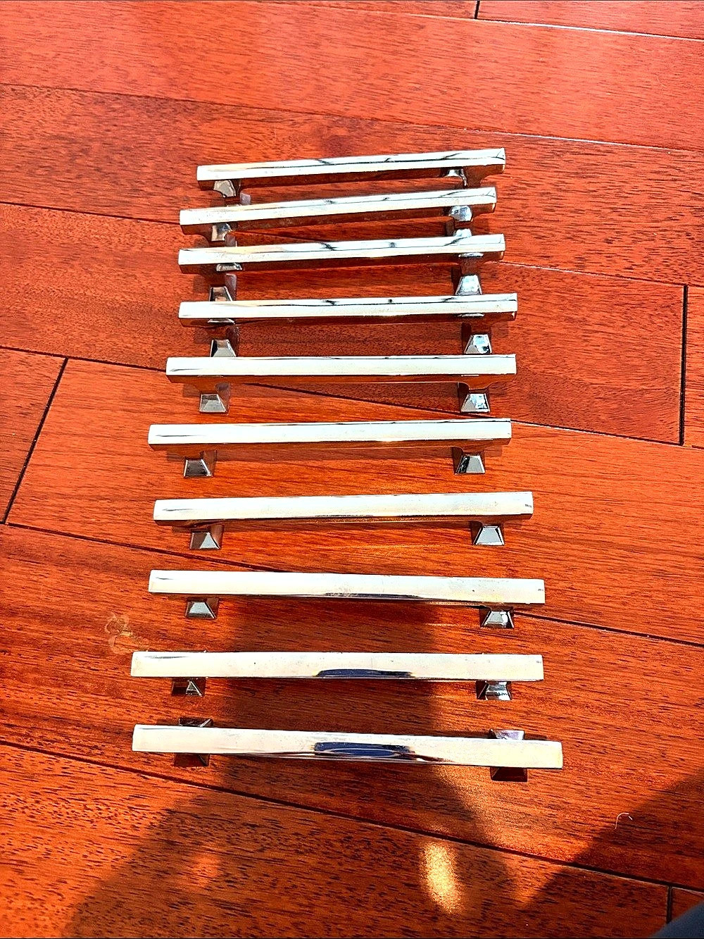 10 Silver-Tone 5 inch Cabinet Bar Handles Set